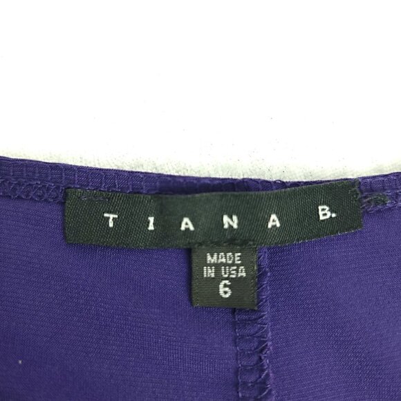Tiana B Purple Floor Length Spandex Dress Size 6 - Picture 11 of 13